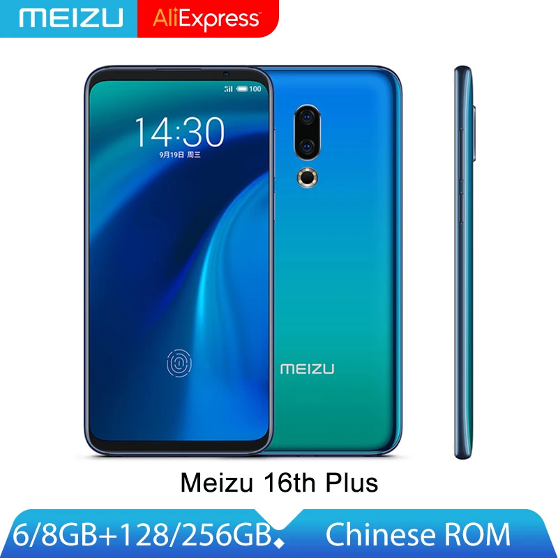 Оригинальный Meizu 16th Plus 16 th 6 ГБ/8 ГБ 128 ГБ/256 Гб Смартфон Snapdragon 845 двойная задняя