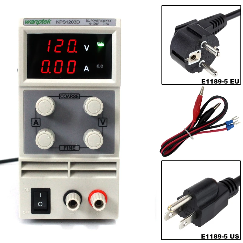 KPS1203D Adjustable Mini Switch DC Power Supply Output  0-3A AC110-220V