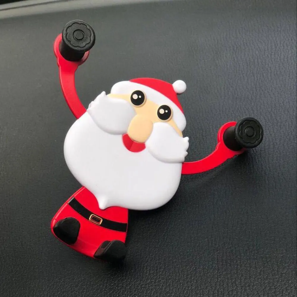 Автомобильный держатель для телефона, универсальный, Santas, вращающийся на 360 °, Санта-набор, держатели, крепление на вентиляционное отверстие, gps, кронштейн, подставка, рождественский подарок