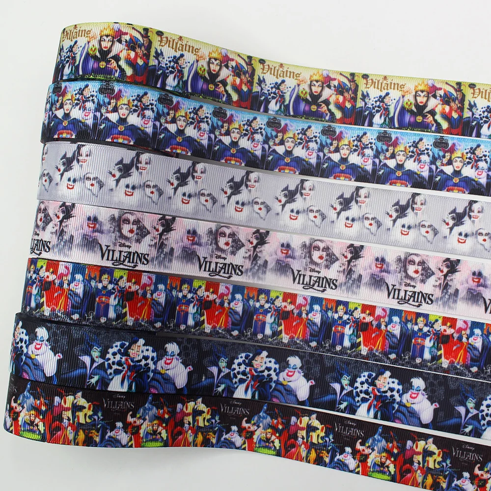 1 'ཕ мм 10yds мультфильм теплопередачи печатных grosgrain ленты лук кепки аксессуары