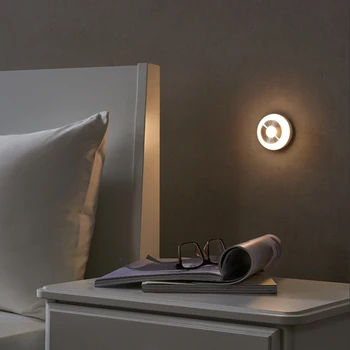 

Body Induction Night Light Smart Magnetic Light Control LED Bedroom Indoor Night Light Rechargeable Lamp with Hook Baby Lamp