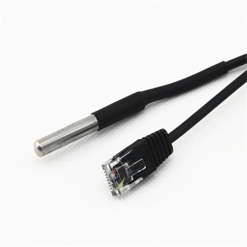 1000pcs 1m temperature sensor data line DS18B20 to RJ12 6P6C data line Molex 3 0mm interface 2