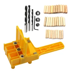Kit de gabarit de positionnement pour perçage droit, pour le travail du bois, pince de perçage pour chevilles à main, 6/8/10 Mm, 38 pièces 