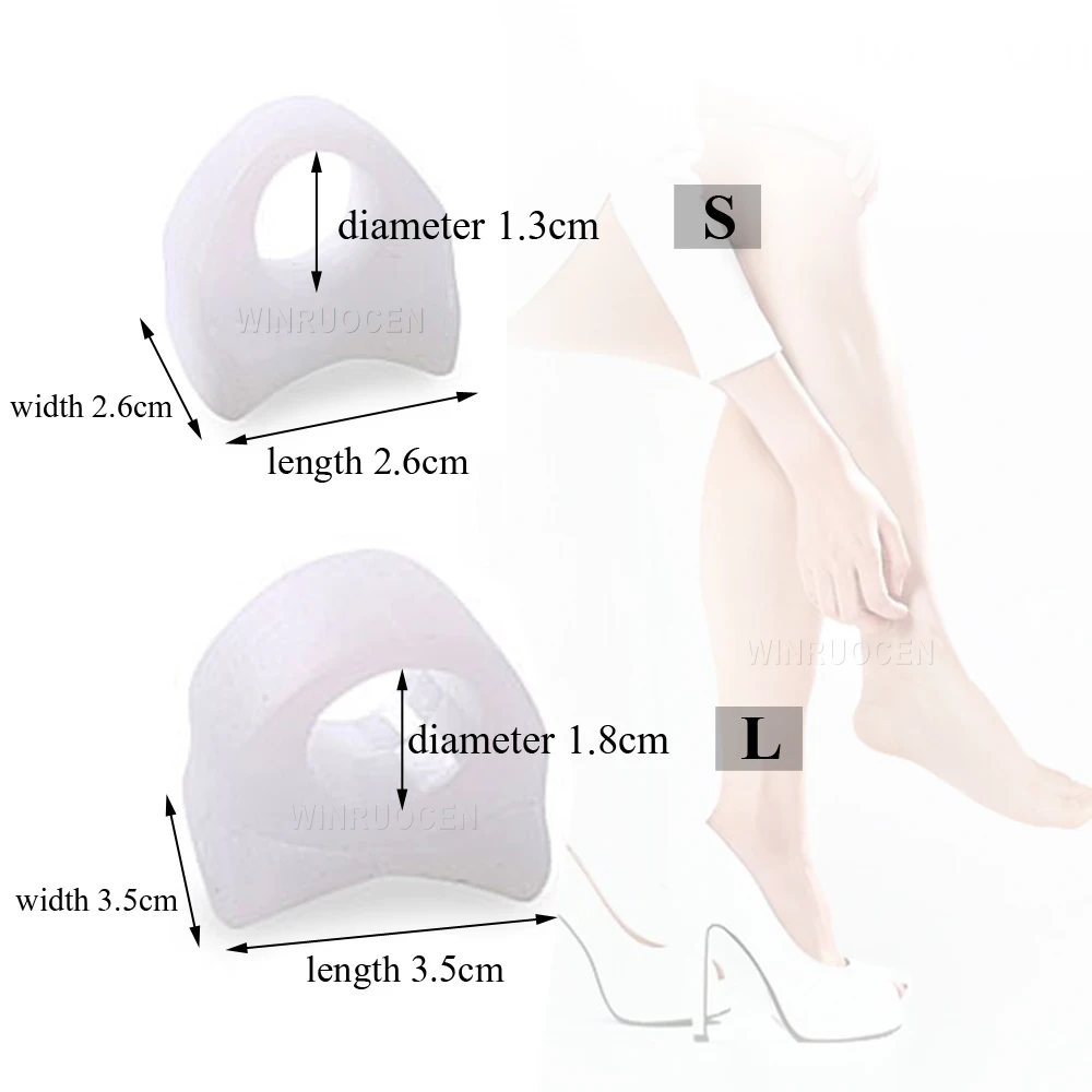 2Pcs index finger Hallux Valgus Separator Silicone Corrector Insoles Toe Overlapping Toe Pain Relieve Insert Foot Care Corrector