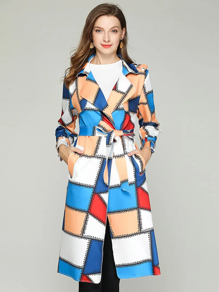 

Christmas Costume Trench Coat Women's Windbreaker Spring Autumn Casual Lapel Slim Outdoor Work Style Windproof Raincoat British