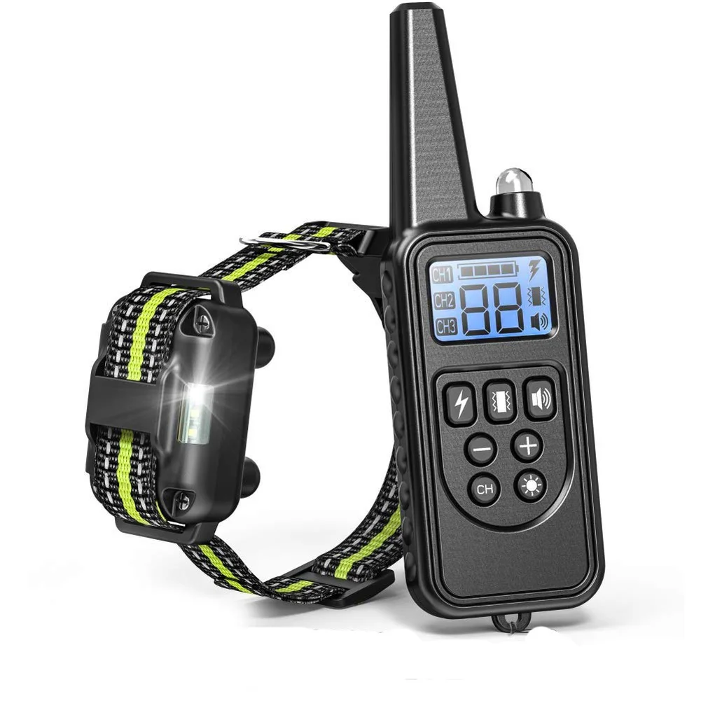 

800m Electric Dog Training Collar Pet Remote Control Waterproof Rechargeable Anti-bark Collar Dogs Shock Vibration Collar