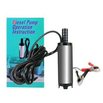 

Mini Diesel Pump DC 12V Transfer Aluminum Alloy Refueling For Car Truck Camping Submersible Motorbike 8500r/min Silver