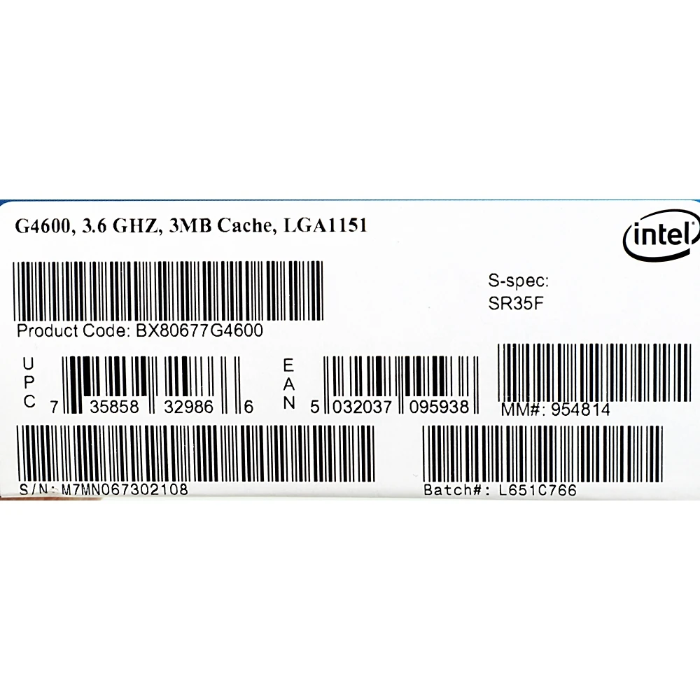 Процессор Intel Original Pentium Dual-Core G4600 Soc-1151(BX80677G4600 S R35F)(3.6GHz/HDG630) Box