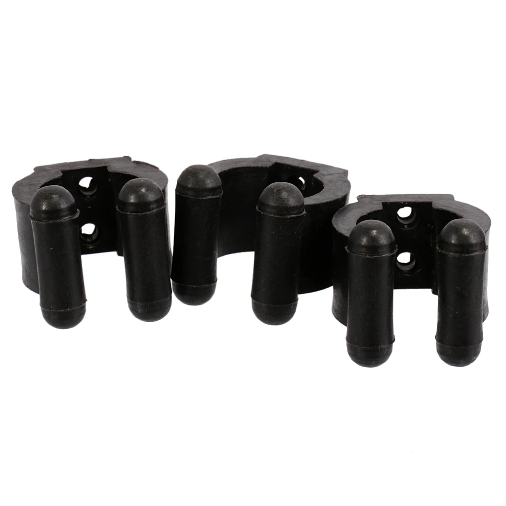 12pcs Black Plastic Pool Billiards Cue Stick Clips Holder Wall Mount Rack Storage Clips - Easy to Insall