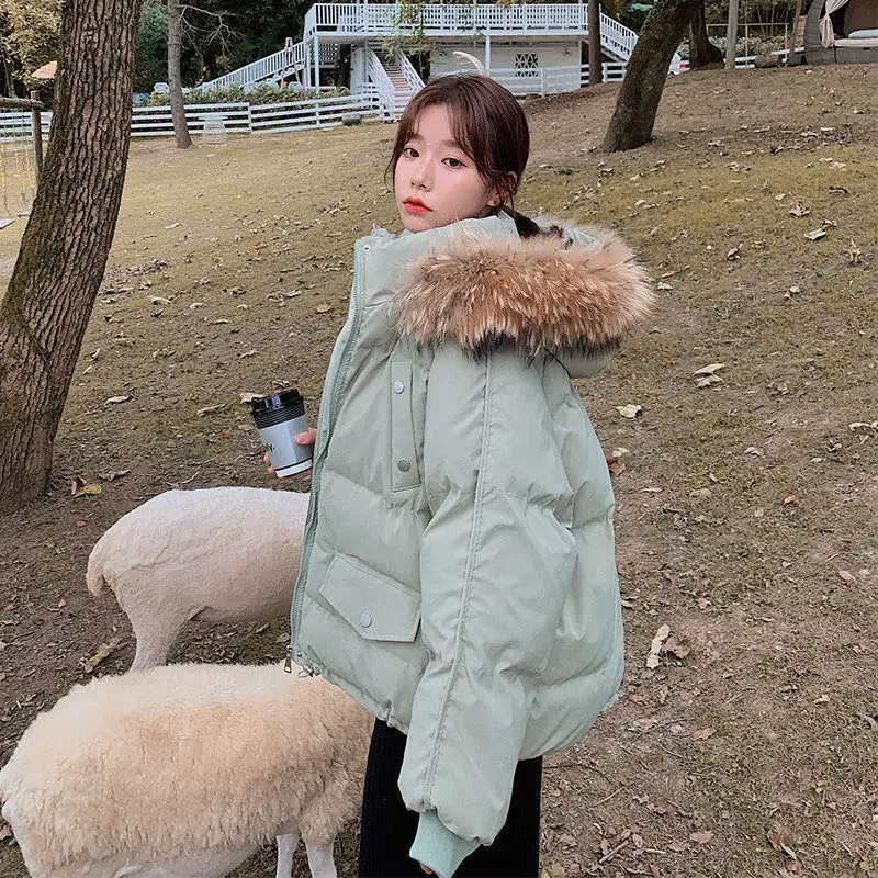 

Female Loose Parkas Girls Fashion Overcoats Teen Girls Casual Outwear Streetwear Down Jackets Winter Coats Clothes for Women