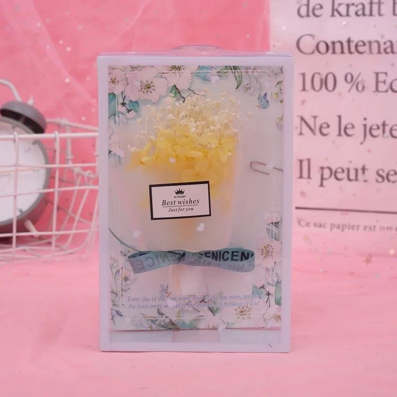1pcs yellow Свадебные пригласительные открытки Рождественский подарок трехмерный ручной работы букет из сушеных цветов День благодарения украшения инструменты - Цвет: 1pcs yellow