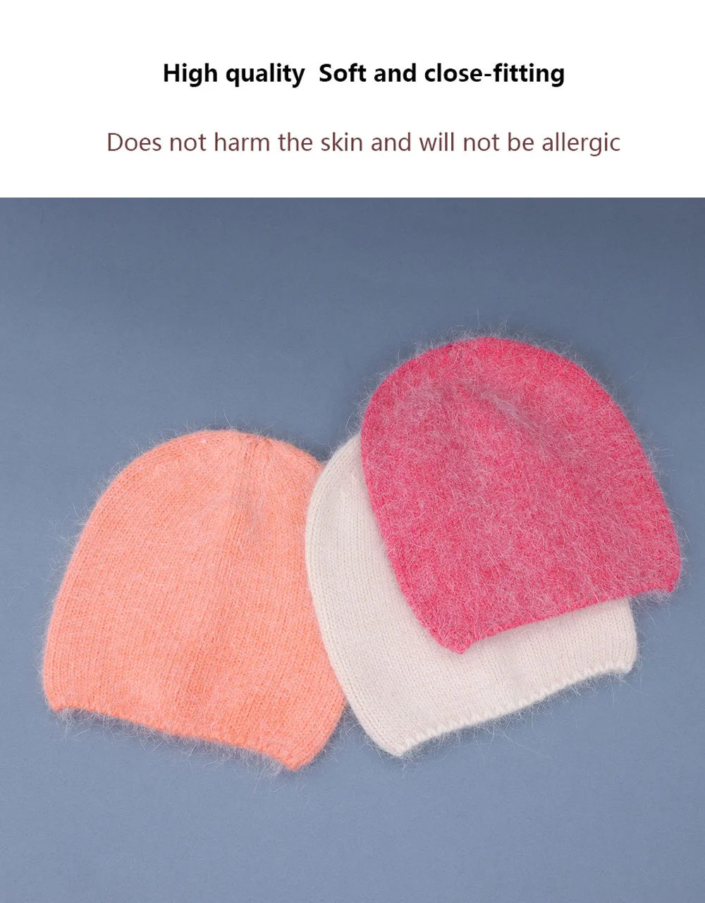 2026 Neue Hasenfell-Mode Winter- und Herbst-Damenmütze, Neuerscheinung, Beliebte Damen-Beanie-Mütze, Hochwertige Modische Strickmützen – Detail 7