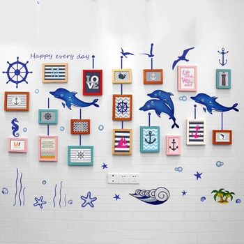 

Mediterranean baby photo hanging wall photo frame creative children's room decoration from paste 5 inch 7 inch photo wall photo