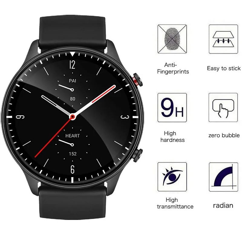 Protetor de Tela de Fibra Macia para Amazfit Protetora sem Vidro Pces Curvado 2 Cobertura Completa Amazfit 2e Película Temperado 100 3d Gtr - Image 3
