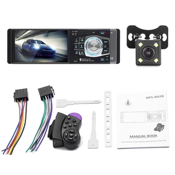 

Car Radio 1 Din Auto Audio 4012B 4.1 Inch Stereo FM Bluetooth 2.0 USB MP5 Support Rear View Camera Steering Wheel Remote Control