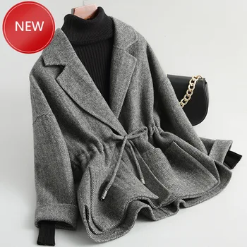 

Women 2020double-faced wool tweed blazer coat jacket