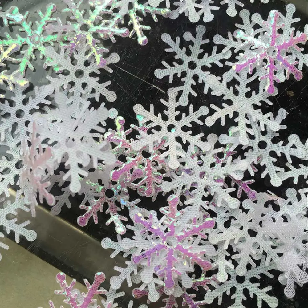 300pcs3cm Рождественские елочные украшения снежинки искусственные снежные рождественские украшения для дома Новогодние рождественские подарки Navidad