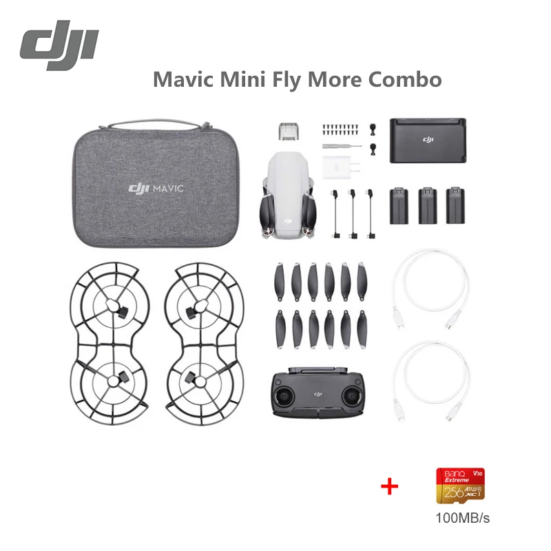Combo 256G DJI Mavic мини-Дрон с камерой 2,7 k минимальное время полета дрона Mavic 30 минут бренд - Цвет: Combo 256G