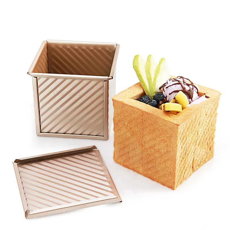 CHEFMADE-250g-300g-450g-Toast-Mold-Toast-Box-Box-with-Lid-Non-stick-Pan-Cake-Toast.jpg Chefmade 250 G 300 G 450 G Pirítós Penész Pirítós Doboz Fedőlap Nélküli Serpenyő Torta Otthoni Konyhai Kiegészítők Sütőeszközök - Image 3