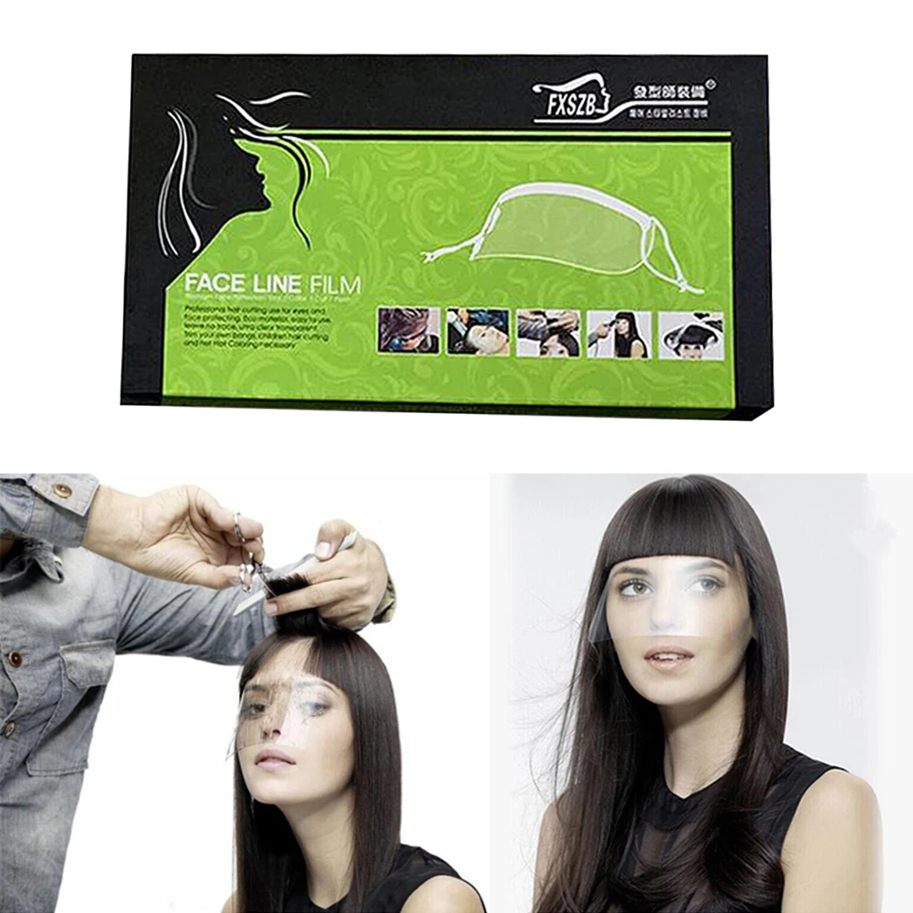 50Pcs Disposable Face Hairspray Shield Mask Hair Cutting Bang Trimmer Tool Shield Face Eye Protector