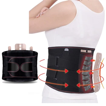 

Orthopedic Tourmaline Self-heating Magnetic Steel Bone Waist Widen Belt Lumbar Support Back Brace Belt With 3pcs Pad