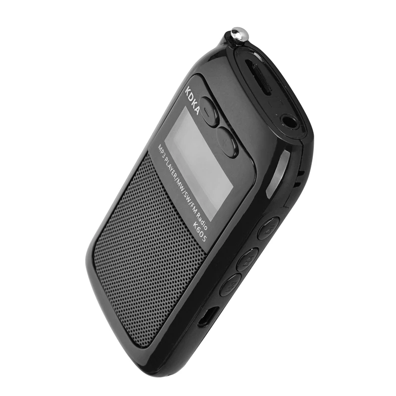 AAAE Top-K605 мини карманное радио Fm Am Sw Mw цифровой тюнинговый радиоприемник Mp3 музыкальный плеер средняя волна/короткая волна/Fm стерео
