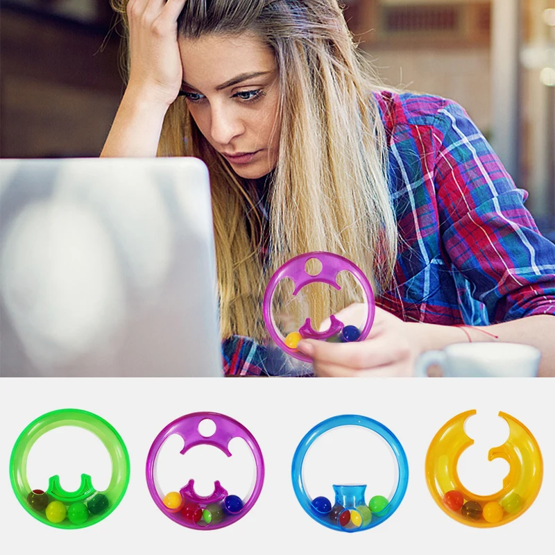 

Rotating Magic Bean Fingertip Anti-Stress Toy Kids Adults Puzzle Cube Round Shape Track Spin Bead Education Decompression Toys