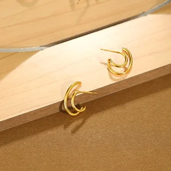 

Irregular Stud Earring For Women 925 Sterling Silver Earrings Korean Personalized Gold Earings Ohrringe Silber 925 Fine Jewelry