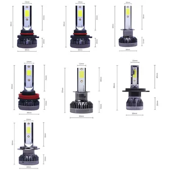 

2Pcs Mini 1400W LED Headlight Bulbs Conversion Kit FOG Driving Light Hi-Low Lamps DRL 6000K White-Plug and Play