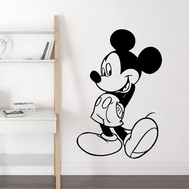 

Cartoon Disney Mickey Mouse Wall Stickers For Home Decor Living Room Nursery Kids Room Decoration Vinyl Mural Wall Art Decals
