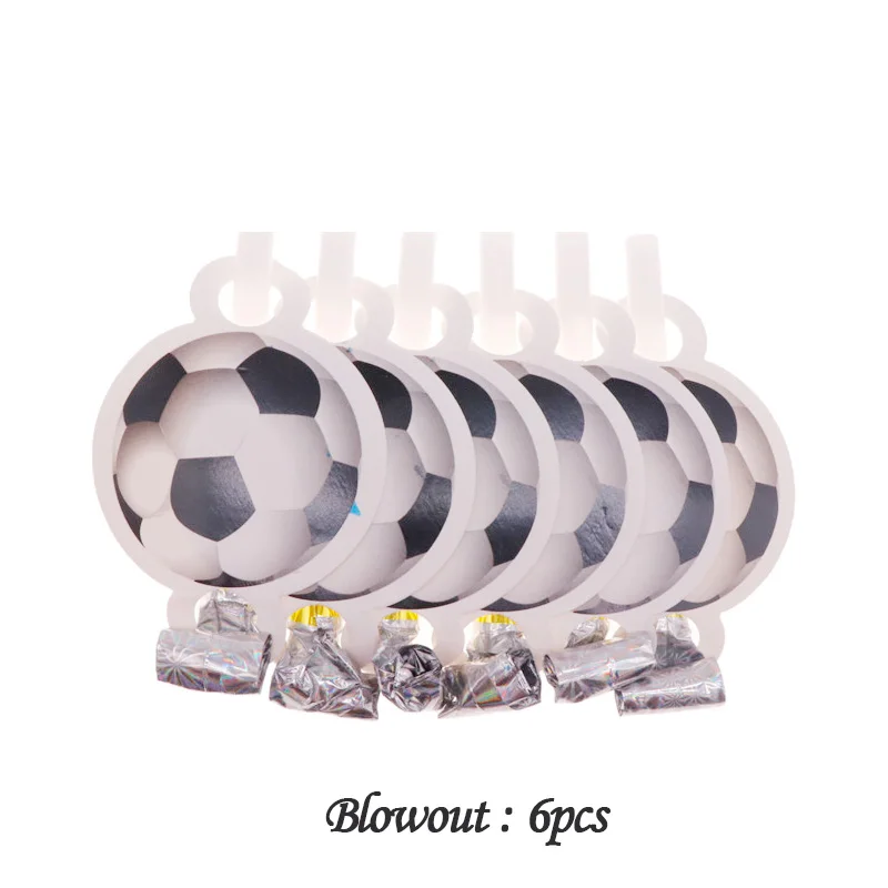Blowout6pcs Футбол детский празднования дня рождения поставки Pull флаг Скатерть бумага для выпечки чашка, чашка набор столовых приборов - Цвет: Blowout6pcs