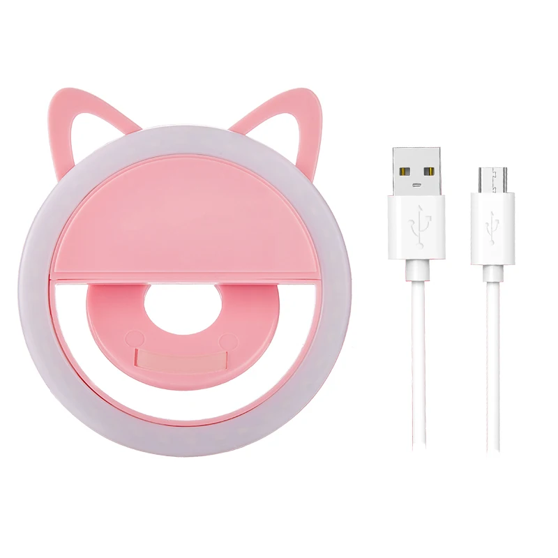 

USB Charge Led Selfie Ring Light Mobile Phone Lens LED Selfie Lamp Ring Flash Selfie Light portrait lens