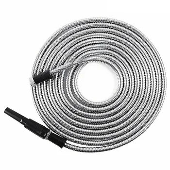 

Stainless Steel Garden Hose Water Pipe 25/50FT Flexible Lightweight Pipes for Garden Watering Home Car Cleaning Accessories