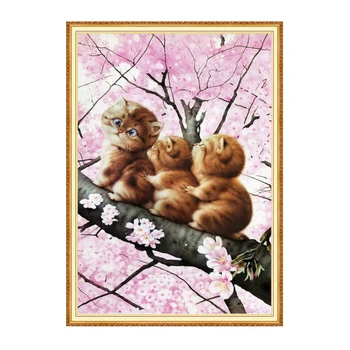 

Meian cat full square diamond DIY Diamond art 3D Diamond painting Kit cross stitch 5D diamond mosaic photo home decor