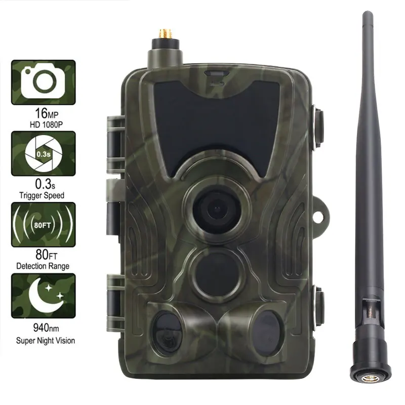 

Trail Camera 1080p HD Photography Hunting Camera 0.3s Animal IR Hunting Camera 16MP IP65 Infrared Take Photo Video Recorder
