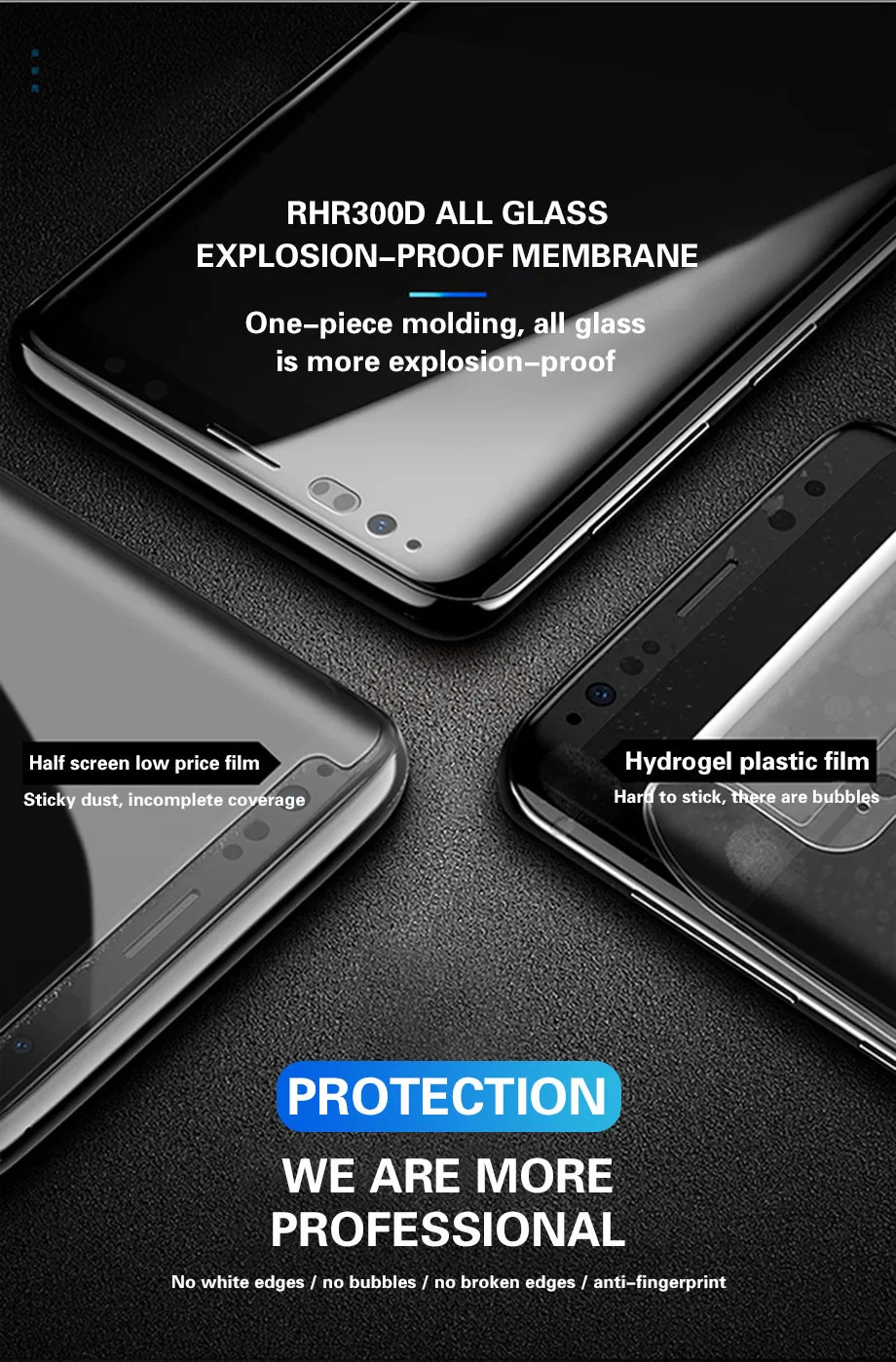 300D полностью изогнутое закаленное стекло для samsung Galaxy S9 S8 Plus Note 8 9 Защитная пленка для экрана S9 S8 S7 S6 Edge