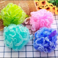 Напрямую от производителя Лидер продаж Южная Корея кружева Loofah сетчатая губка большого размера цветные Бомбочки для ванны полотенце