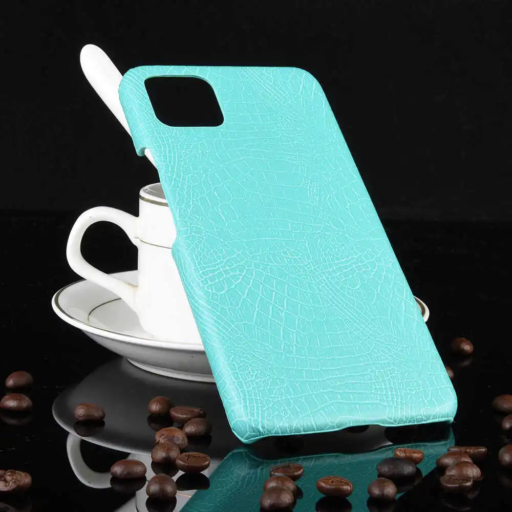 green Жесткий чехол из искусственной кожи с текстурой крокодиловой кожи для Google pixel 4/pixel 4 XL - Цвет: green