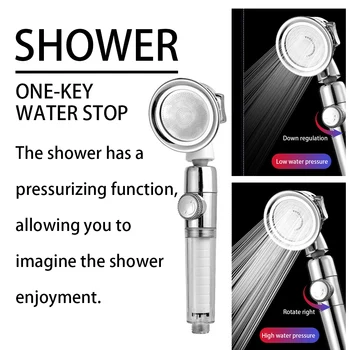 

Bathroom Universal Rain Shower Head Bath Showers Head Filter Water Saving High Pressure Showerhead With Shaking Head Hand-Held