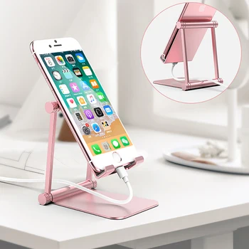 

Universal Phone Holder Stand for iPhone 11 Xiaomi mi 9 Metal Phone Holder Foldable Mobile Phone Stand Desk For iPhone 7 8 X XS