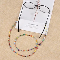 1PC Fashion Sweet Women Glasses Chain Colored Beaded Eyeglass Lanyard Anti Slip Sunglasses Strap Spectacles Cord Accessories 2