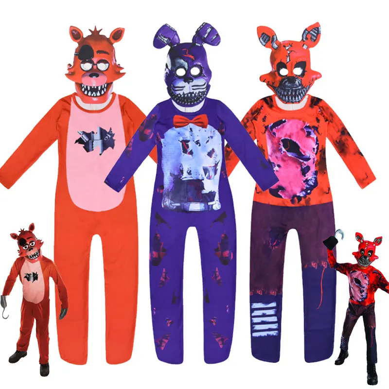 2021 Children's Bear Brothers Halloween Costume Freddy's Jumpsuit Bear's Midnight Harem Cosplay Freddy Anime |