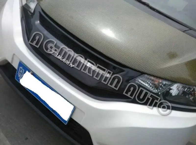 Углеродное волокно Mugen стиль подходит для гоночного гриля автомобиля решетка радиатора, автомобильные решетки подтяжку лица передний бампер для Honda Fit up