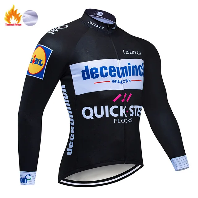 QUICKSTEP командная велосипедная куртка 9D набор велосипедных штанов Ropa Ciclismo мужская зимняя теплая флисовая pro трикотаж для велосипедистов одежда - Цвет: 16