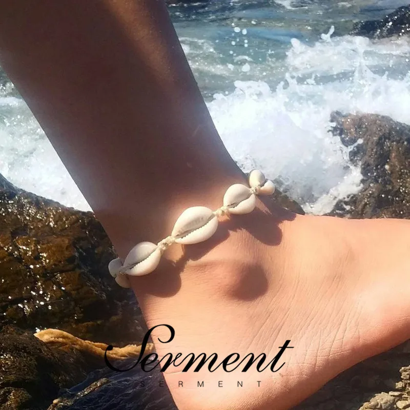 

SERMENT Unique Ethnic Shell Anklets High Quality Beach Foot Anklet For Women Ankle Bracelet On Leg Foot Jewelry Accessories