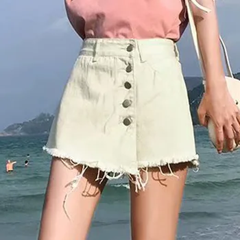

Laamei 2020 New Skirts Casual Summer Hot Sale Denim Women Shorts High Waists Fur-lined Leg-openings Plus Size Sexy Short Jeans