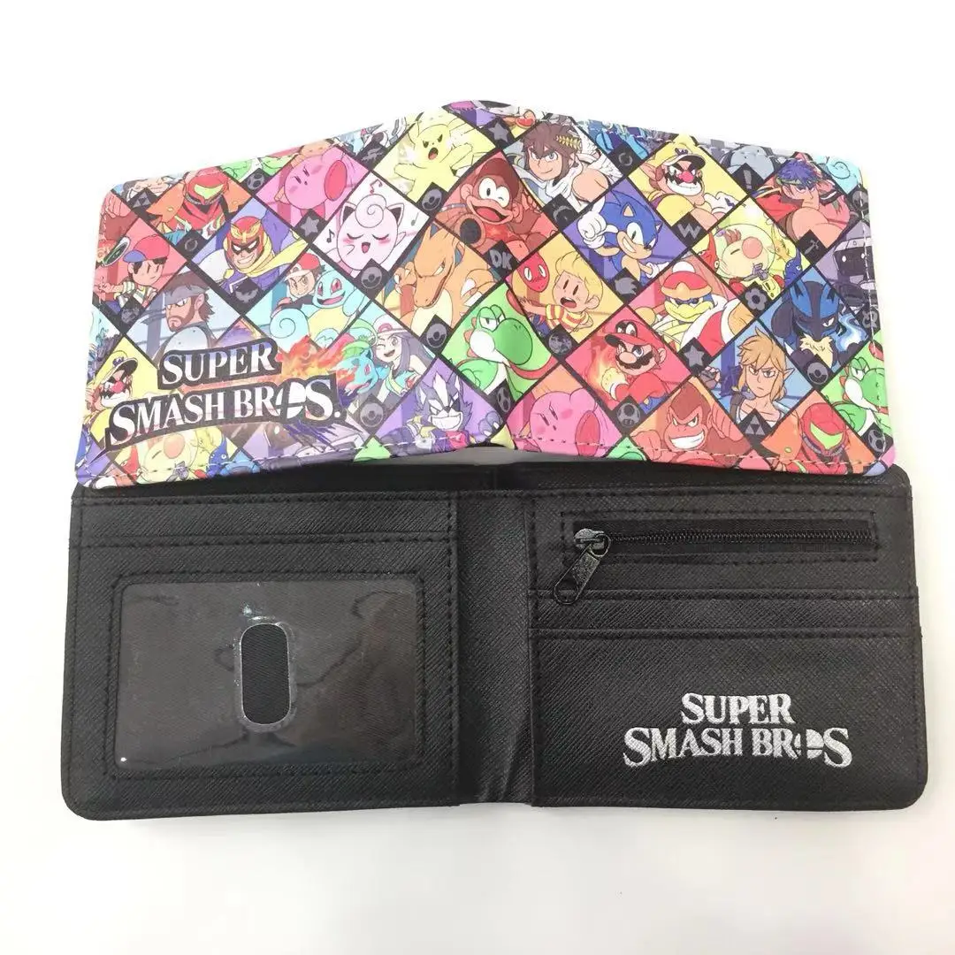 Nintendo Super Smash Bros мужской кошелек портмоне мультфильм унисекс кошельки ID/кредитный держатель для карт