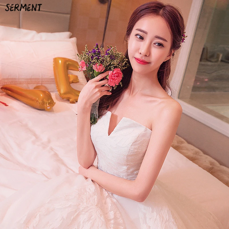 Свадебное платье SERMENT,, Новое свадебное платье, цвет шампанского, на плече, летнее, простое, длинный хвост, французский светильник Sen, женский