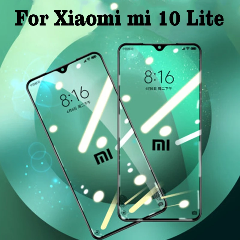 2 шт 3D полное закаленное стекло для Xiaomi Mi 10 Lite Полное покрытие 9H Защитная пленка экрана 5G|Защитные стёкла и