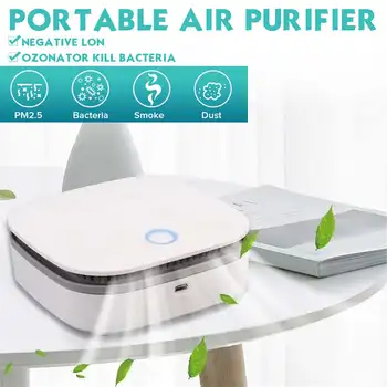

6800mg/h Mini Ozone Generator Deodorizer Air Purifier USB Rechargeable Fridge Purifier Portable Air Small Space Clear Odor